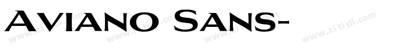 Aviano Sans字体转换